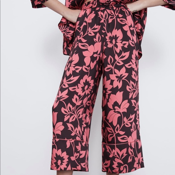 ZARA BNWT Pajama Style Lounge Wear 2pc Coord Set - Picture 6 of 13